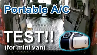 Portable A/C TEST!! (for mini van)