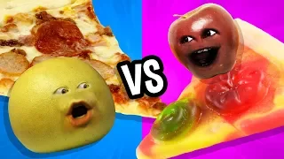 Annoying Orange - Gummy Food vs Real Food Challenge