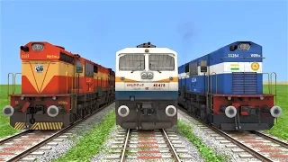 Trains Crossing on Bumpy railroad tracks | Railroad Crossing indian railways train simulator 2022