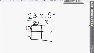 2 digit by 2 digit Multiplication Lesson Using Area Model