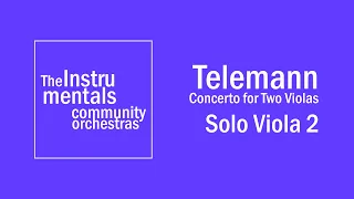 Telemann - Concerto for Two Violas, TWV 52:G3 - I. Avec Douceur - Solo Viola 2 Part