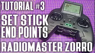 RadioMaster Zorro Tutorial - Setting the channel and stick end points in Betaflight