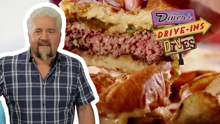 Guy Fieri Eats a Butter Burger at Crest Cafe | Diners, Drive-Ins and Dives | Food Network