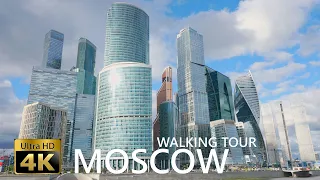 Moscow - Walking Tour - Part 1 - Russia - 4K 60fps🎧- City Walk With Real Ambient Sounds