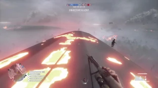 On top of an Exploding Zeppelin in Battlefield 1