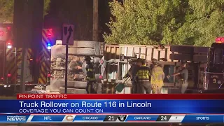 Lincoln tractor-trailer rollover