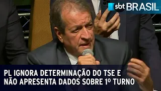 PL ignora determinação do TSE e não apresenta dados sobre 1º turno | SBT Brasil (23/11/22)