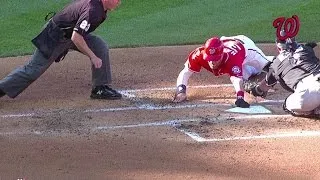 MIA@WSH: Harper sprints home on bunt by Strasburg