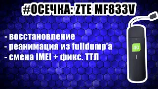 #ОСЕЧКА ZTE MF833V (рев. MDM9207): восстановление, смена IMEI, двойной фикс. TTL и костыли.