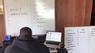 Kanye West In The Studio Making Beats For Pusha T