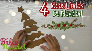 4 IDEAS Navideñas PARA Decorar tu Hogar / Ideas recicladas Navideñas / DIY home decor / Navidad 2023