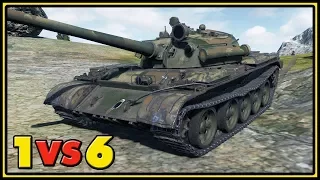 T 55A - 12 Kills - 1 VS 6 - World of Tanks Gameplay