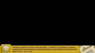 Portfolio Committee on Water and Sanitation, 31 January 2023