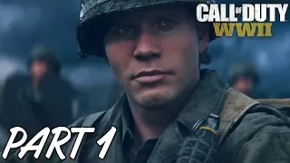 CALL OF DUTY WW2 Walkthrough Gameplay Part 1 + MISSION 1 D-Day ( PS4 PRO ) [4K]