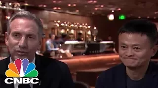 Former Starbucks CEO Howard Schultz & Alibaba Founder Jack Ma On Starbucks In China | CNBC