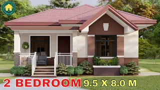 Adorable 2 Bedroom Small House Design with Floor Plan