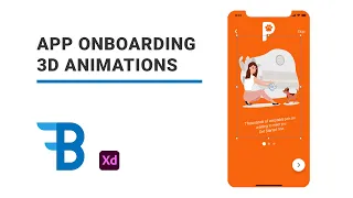 App Onboarding 3D Animation | Adobe Xd | Blue Fin Design