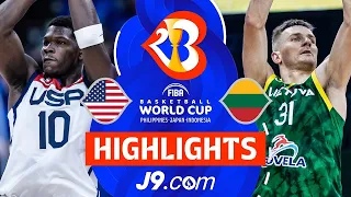 USA 🇺🇸 vs Lithuania 🇱🇹 | J9 Highlights | FIBA Basketball World Cup 2023