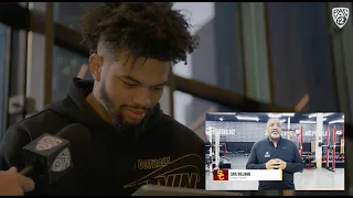 Caleb Williams shares emotions as family, friends & USC stars surprise with a message before Heisman