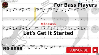 Måneskin - Let’s Get It Started (Play Along Tabs) (Bass Cover)