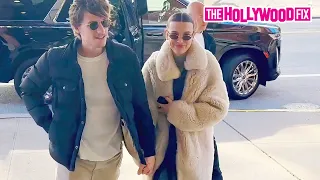 Millie Bobby Brown & Fiance Jake Bongiovi Bring Their Dog With Them To The Drew Barrymore Show In NY