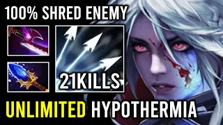 100% Shred Everyone Like Creeps Unlimited Hypothermia Frost Arrow Hyper Carry Drow Ranger Dota 2