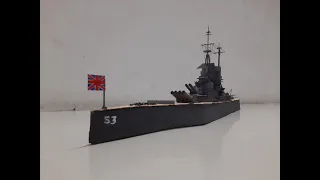 How to make a Model Battleship using Cardboard:HMS Prince of Wales