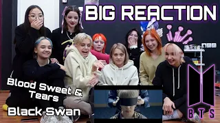 BTS (방탄소년단) 'Black Swan' and BTS (방탄소년단) '피 땀 눈물 (Blood Sweat & Tears)' MV's | BIG REACTION pt.2