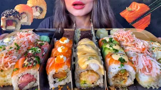 ASMR SUSHI & SASHIMI PLATTER MUKBANG (No Talking) EATING SOUNDS