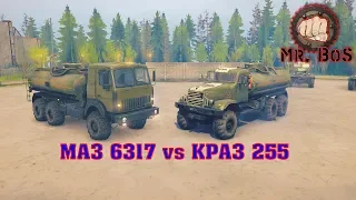 МАЗ 6317 vs КРАЗ 255  КТО ПОБЕДИТ!? Spintires: MudRunner