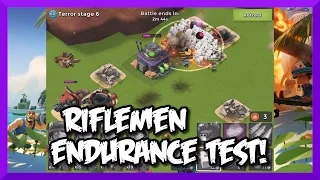 Boom Beach - ENDURANCE TEST: ONLY RIFLEMEN vs Dr.Terror Unboosted!