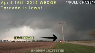 My FIRST Iowa Tornado (4-16-24 FULL Storm Chase)