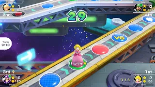 Mario Party Superstars Space Land Peach vs Rosalina vs Luigi vs Waluigi