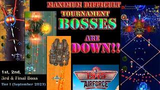 Maximum Difficult Tournament BOSSES are Down! 1945 Air Force: Airplane Games, Top Boss Gaming Video