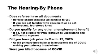 PUA Hearings (updated version)