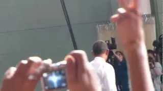 President Obama at University of Iowa--Leaving the Stage (4/25/12)