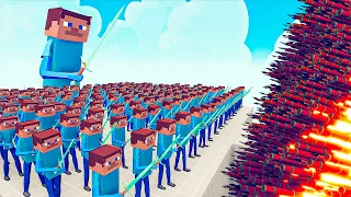 100x MINECRAFT Diamond Sword Steve + 1x GIANT vs EVERY GOD - Totally Accurate Battle Simulator TABS