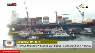 FINANCE MINISTER PRESENTS 2021 BUDGET ESTIMATES FOR APPROVAL