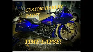 Custom Harley Davidson candy paint time lapse