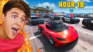 Playing GTA 5 For 24 HOURS Without Breaking ANY LAWS..