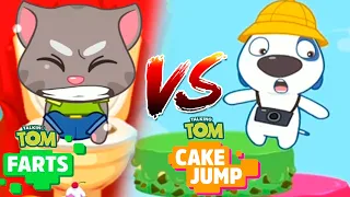 Talking Tom Farts VS Tom Cake Jump - Challenge  - Gameplay iOS, Android