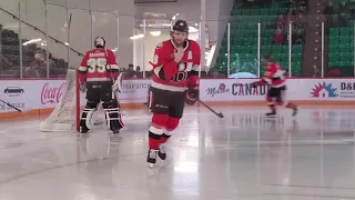 Belleville Senators goalie dance. Joey Daccord.