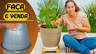 How to make CEMENT VASE, New quick and easy method / extra income..