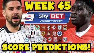 THE PENULTIMATE WEEKEND! My Championship Week 45 Score Predictions! What Will Happen This Weekend!?