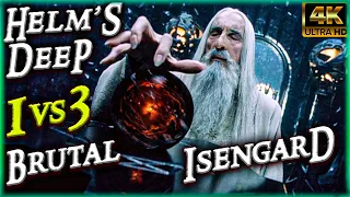 BFME 2 ! - 1vs3 Brutal Helm's deep! with Isengard! HD Edition - 4K
