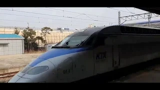 20200202 코레일 노량진역 진입 (KTX 129  서울발 부산행 열차) Korea Rail