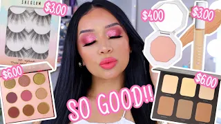SHEIN MAKEUP TRY ON | TESTING (almost) A FULL FACE OF SHEGLAM MAKEUP! NOTHING OVER $10  ohmglashes