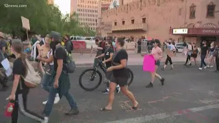 No arrests made after protests in downtown Phoenix Monday night