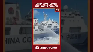 WATCH: China Coast Guard Firing Water Canon At Philippines' Boat