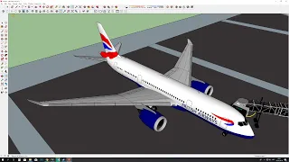 How to make Airplane in Google Sketchup: Fuselage ( Part 1 )